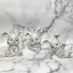 Vintage HOMCO Bunnies set of three